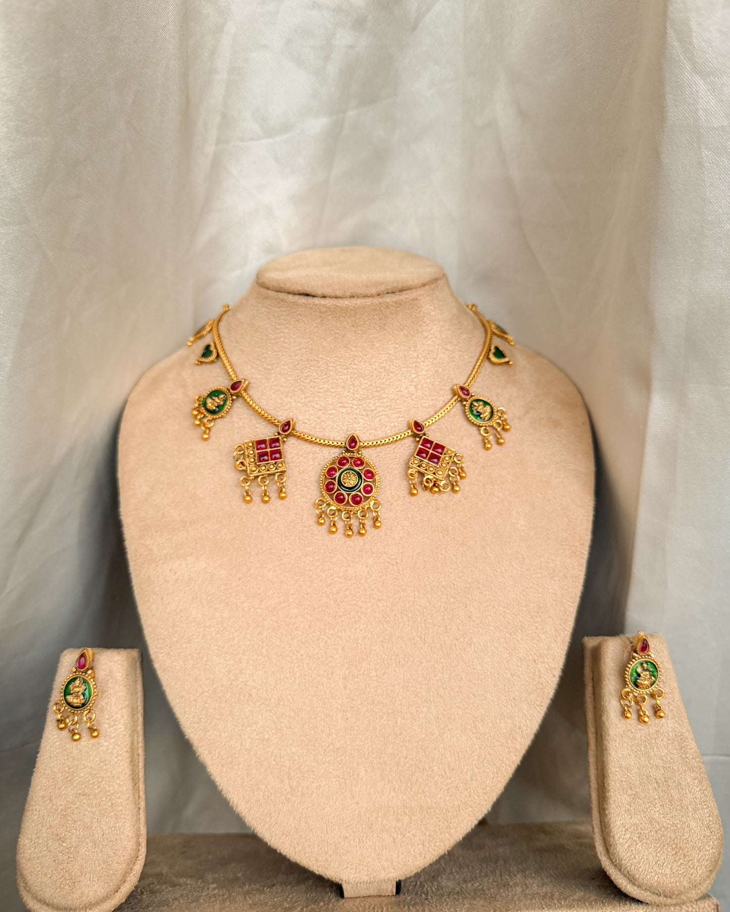 Lakshika Temple Necklace Set
