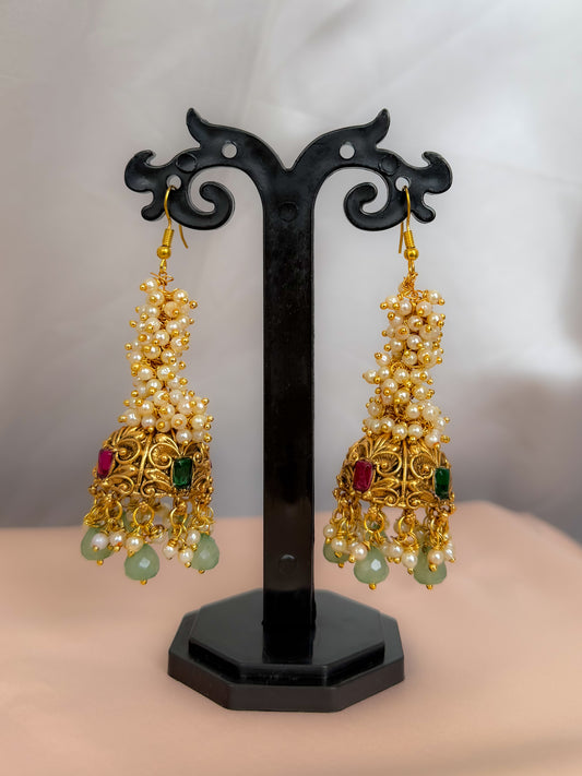 Pearl Cascade Jhumka
