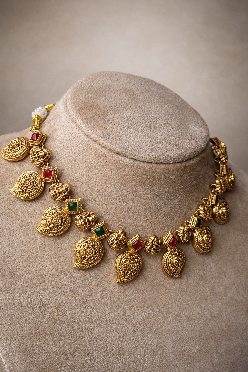 Devi Coin Temple Necklace Set