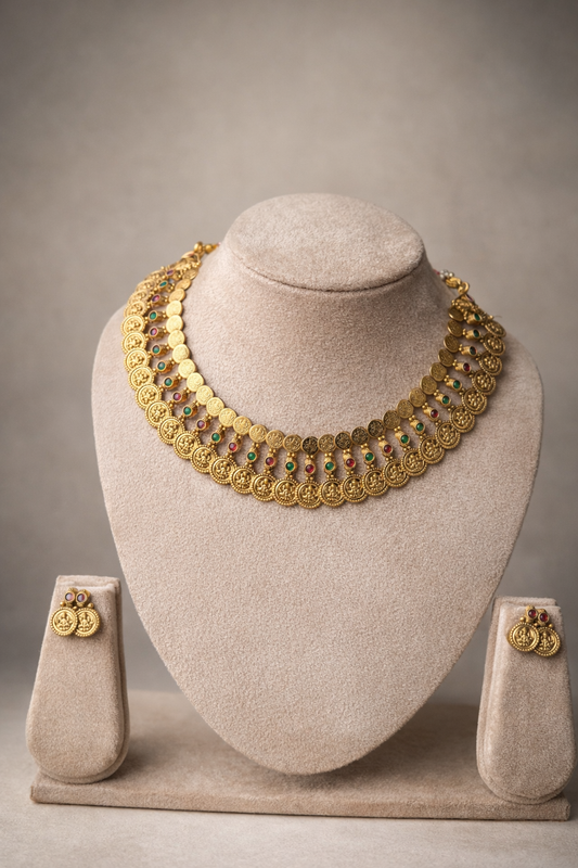 Swarnalakshmi Coin Choker Set